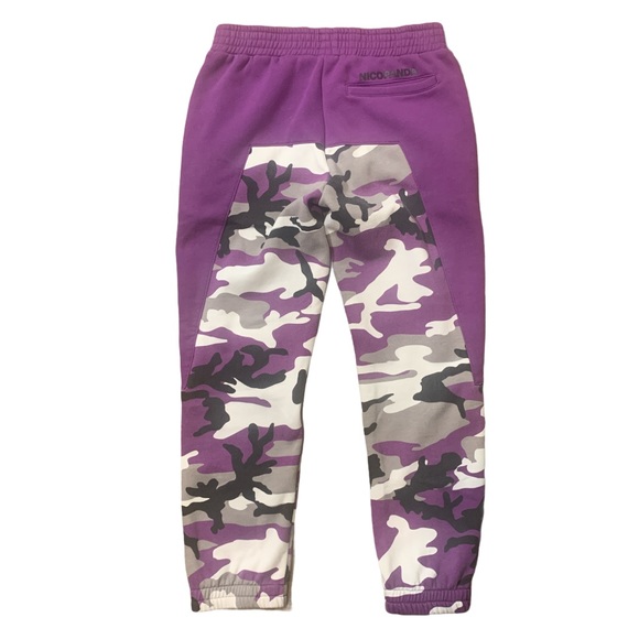 NICOPANDA NICOLA FORMICHETTI X URBAN OUTFITTERS PURPLE CAMO MENS JOGGERS - Picture 8 of 12